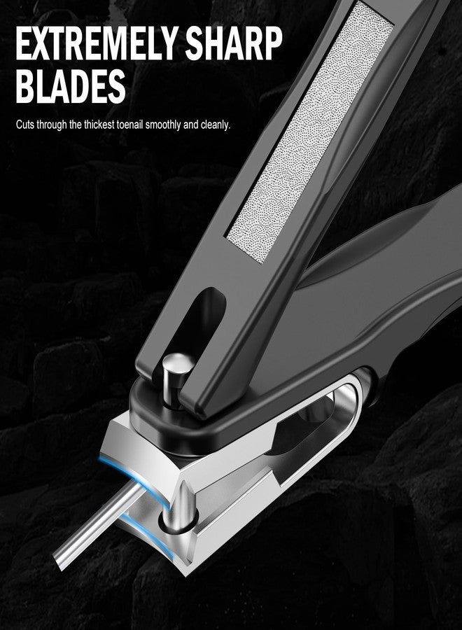 FVION Free Rotating Nail Clippers for Seniors, Adjustable Jaw Large Fingernail Clippers, Toenail Clippers for Thick Nails - Black - Image 5
