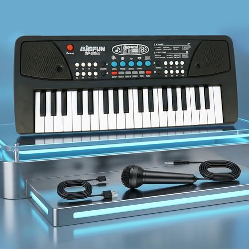 Toyshine 37 Key Piano Keyboard Toy for Kids DC Power Option + Recording + Microphone- New - Image 1