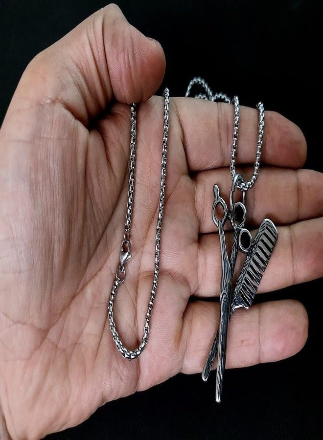 Streetsoul Haidresser Stylist Comb Scissors in Stainless Steel Pendant for Men Women - Image 3
