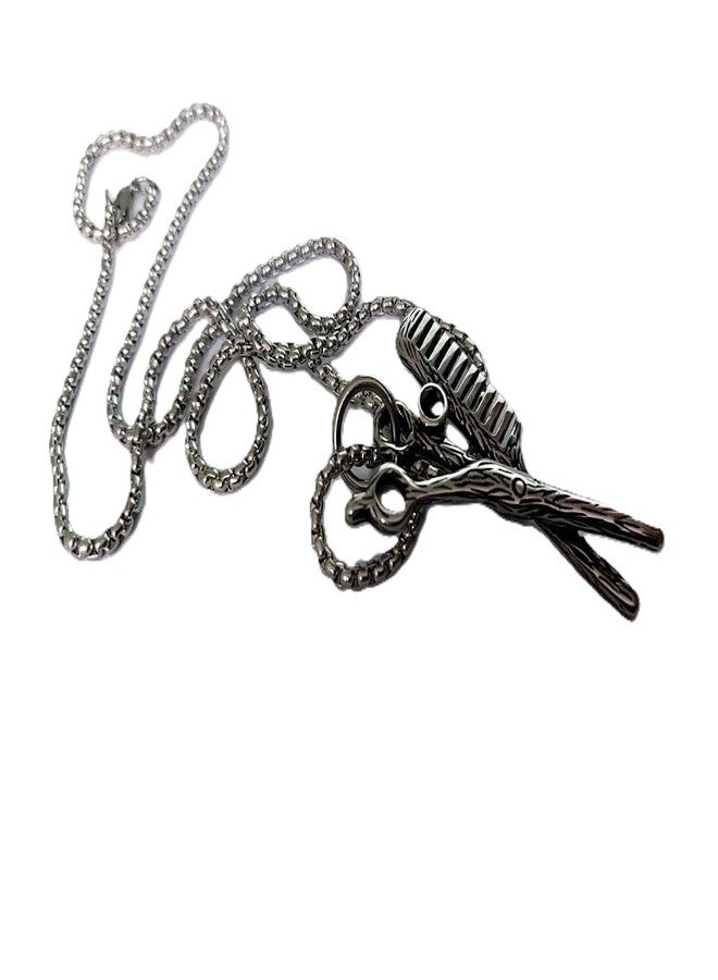 Streetsoul Haidresser Stylist Comb Scissors in Stainless Steel Pendant for Men Women - Image 2