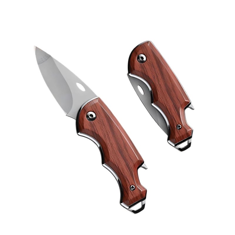 JUWIL سكاكين مطبخ قابلة للطي مع مقبض مريح من ABS - سكين EDC مدمج بشفرة من الفولاذ المقاوم للصدأ، سكين متعدد الاستخدامات للاستخدام اليومي، حاد وسهل الاستخدام بتصميم أنيق ودائم - Image 1