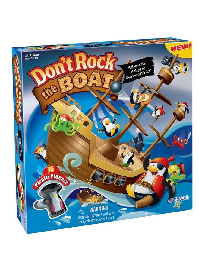 PlayMonster Donâ€™T Rock The Boat Board Game - Kids Games, Family Games For Kids And Adults, Board Games For Family Night, Multi-Player Board Games, Builds Hand & Eye Coordination, Balancing Toy, Ages 5+ - Image 1