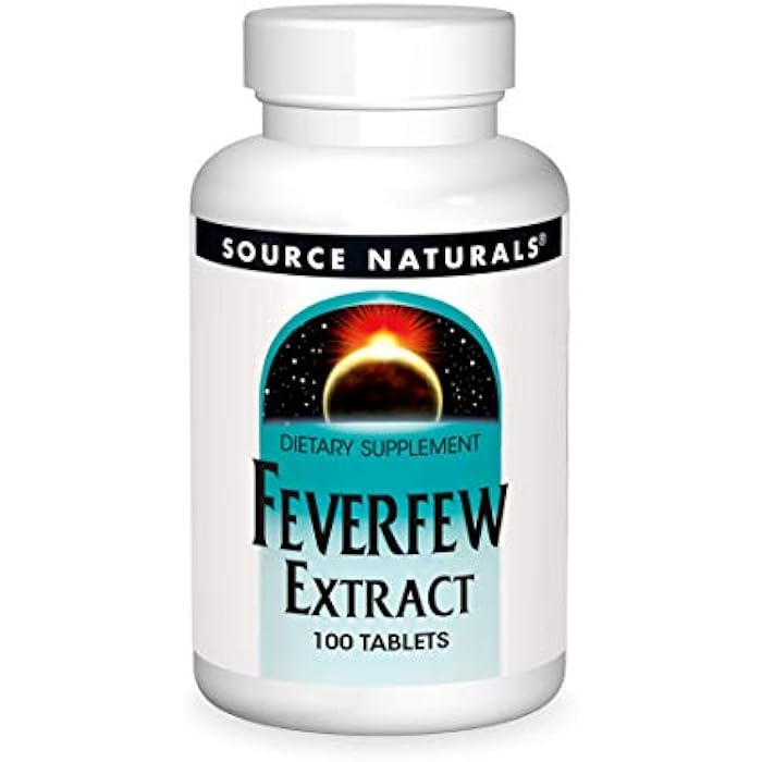 Source Naturals Feverfew Extract - Supports Healthy Brain Function* - 100 Tablets - Image 1