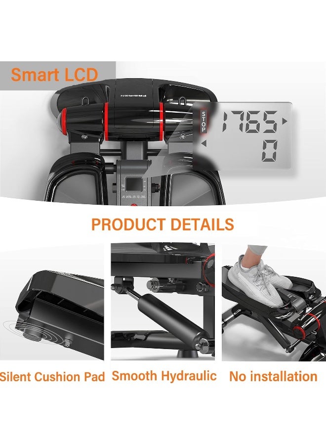 PROIRON PROIRON Stepper for Exercise, Mini Stepper Machine with Display, Step Exercise Machine with Resistance Bands for Home Workout, Up Down Swing Twist Stepper for Leg Arm Full Body Trainer - Image 5