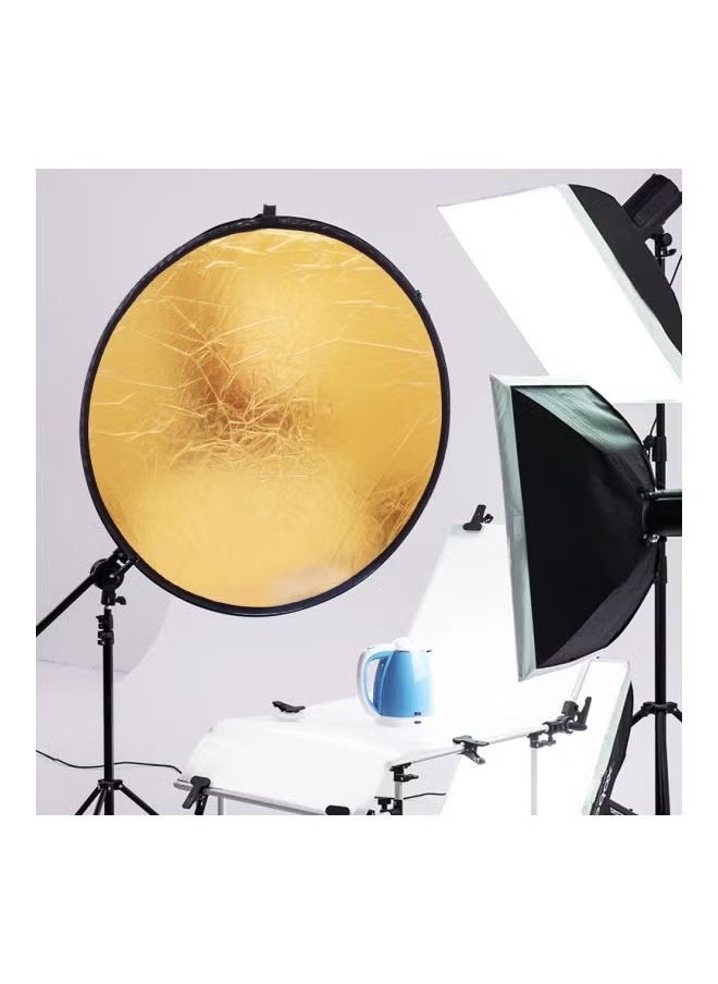 Generic 5-in-1 multifunctional reflector (with bag) 32 inches transparent/black/gold  - Image 2