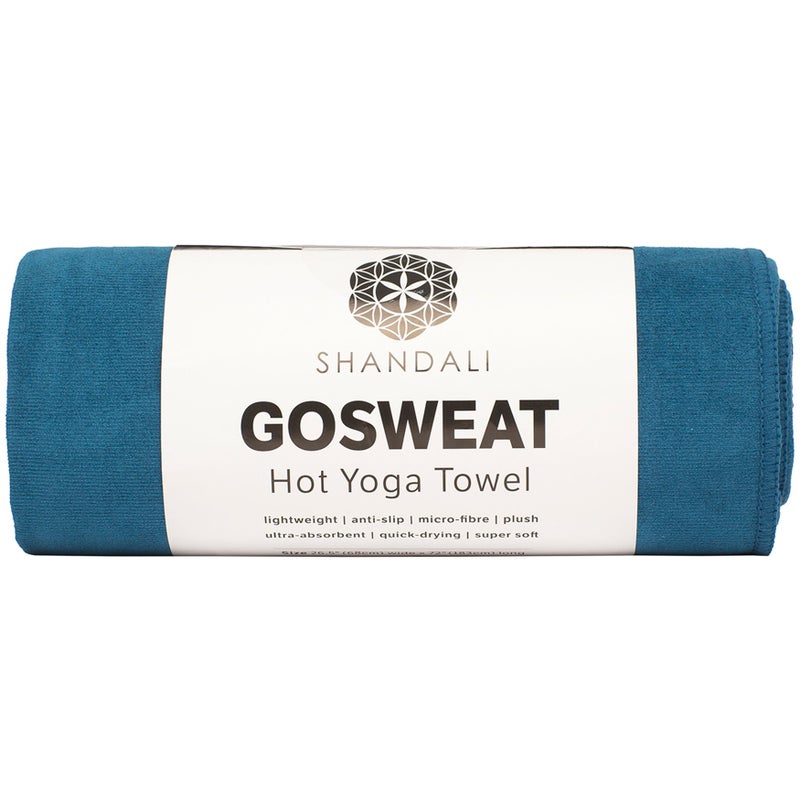 Shandali Gosweat Hot Yoga Towel, Color Evening Blue, Size 26.5 x 72 - Image 1