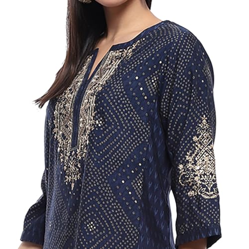 Biba Indigo Modal A Line Suit Set - Image 2