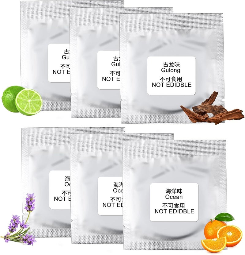 كواكس 6 عبوات من أقراص إعادة تعبئة معطر الهواء من كواك، عبوة فردية طويلة الأمد للسيارات (تشمل عطرين: عطر جولونج وعطر المحيط) - Image 1