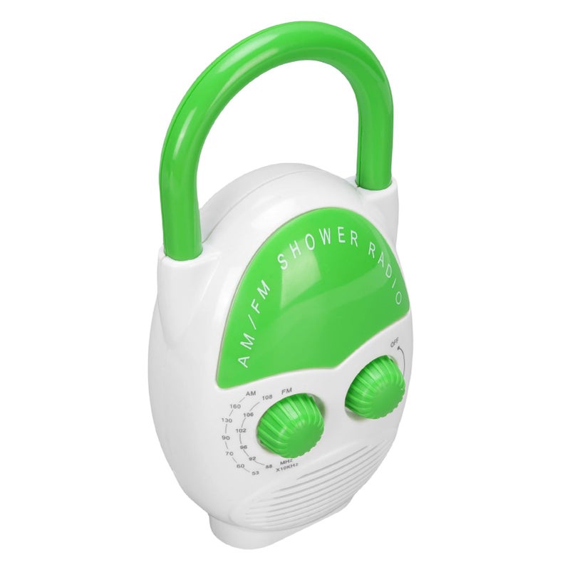 Portable AM FM Radio IPX5 Waterproof 500 MW Volume Adjustable Home Radio Green - Image 5