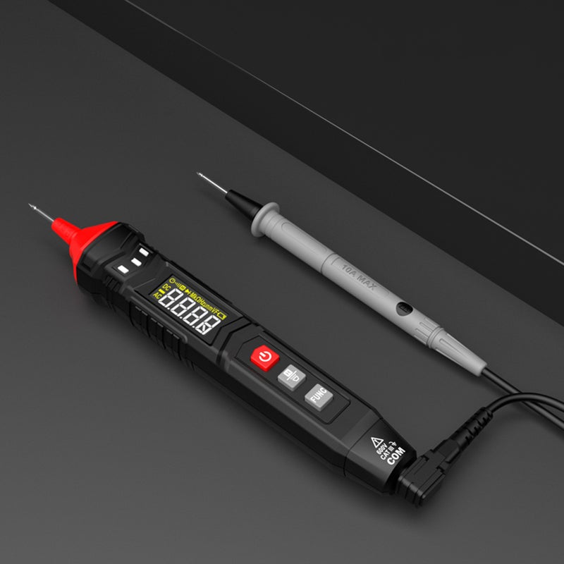 مقياس ديجيتالي من نوع القلم HABOTEST HT121 - مقياس ذكي محمول مع تثبيت حقيقي RMS وشاشة LCD 4000 عدّ، مقياس عالمي ومقياس جهد، اختبار قلم لقياس الجهد العاصلي/المتناوب والمقاومة والسعة والتردد، واختبار التيار الحي - Image 4