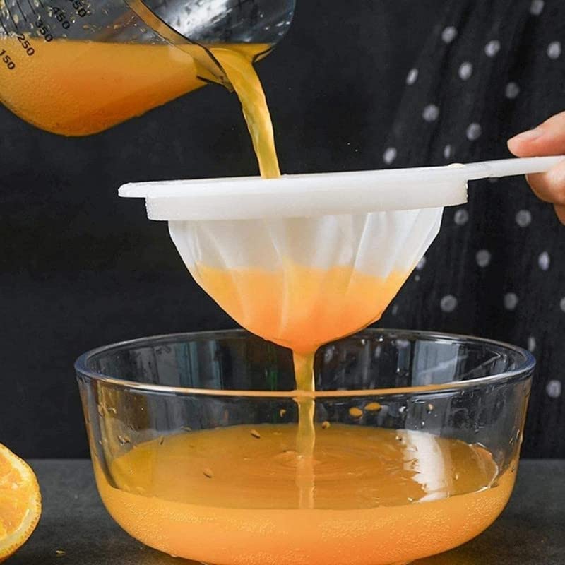 ZOOV Food Filter Mesh Soy Milk Filter Compatible Kitchen Funnel for Filtering Juice, Wine, Milk, Soy Milk Strainer (Big) - Image 3