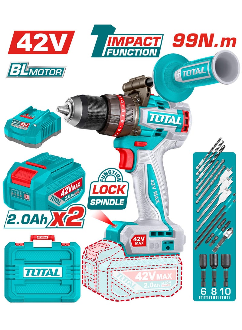 Total Brushless cordless impact drill 42V 99N TIDLI429982 - Image 2