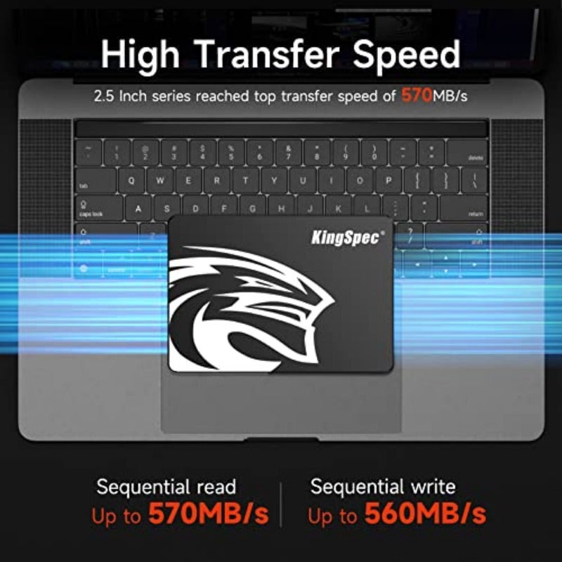 1TB 2.5 SSD SATA III Internal - 550MB s Read 520MB s Write with 3D NAND Flash for Laptop Desktop PC Upgrade - Image 2
