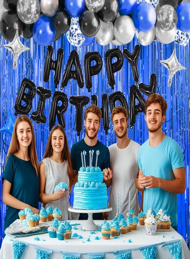 SPFYunion 92 قطعة من زينة عيد الميلاد باللونين الأسود والفضي، تشمل بالونات وستائر شراشيب ودوامات، مناسبة للأولاد والرجال والفتيات والنساء في أعياد الميلاد من 16 إلى 60 عامًا. - Image 5