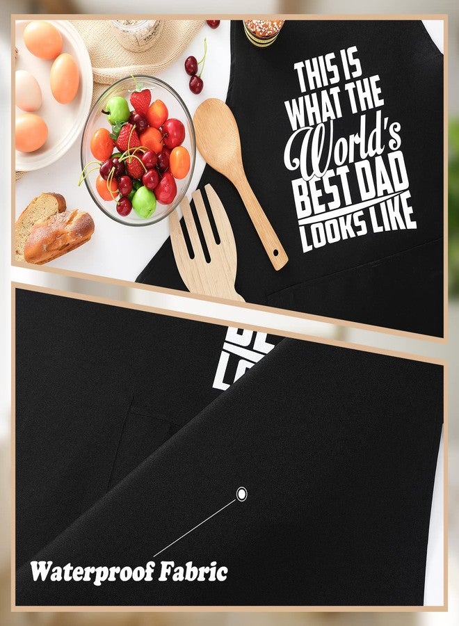 Newcotte 3 Pcs Aprons Cooking Gifts for Men Father's Day Dad Funny Baking Chef Apron for Husband Birthday Gifts, 3 Designs(Classic Style) - Image 4
