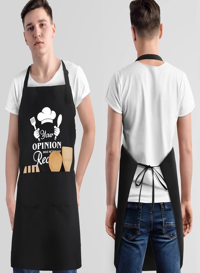Newcotte 3 Pcs Aprons Cooking Gifts for Men Father's Day Dad Funny Baking Chef Apron for Husband Birthday Gifts, 3 Designs(Classic Style) - Image 5