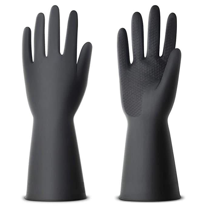 Satishve MultiPurpose Reusable ruber hand gloves For Dish WashingGardening Gloves For Washing UtensilsEssential For House Cleaning Products Size Large - Image 1