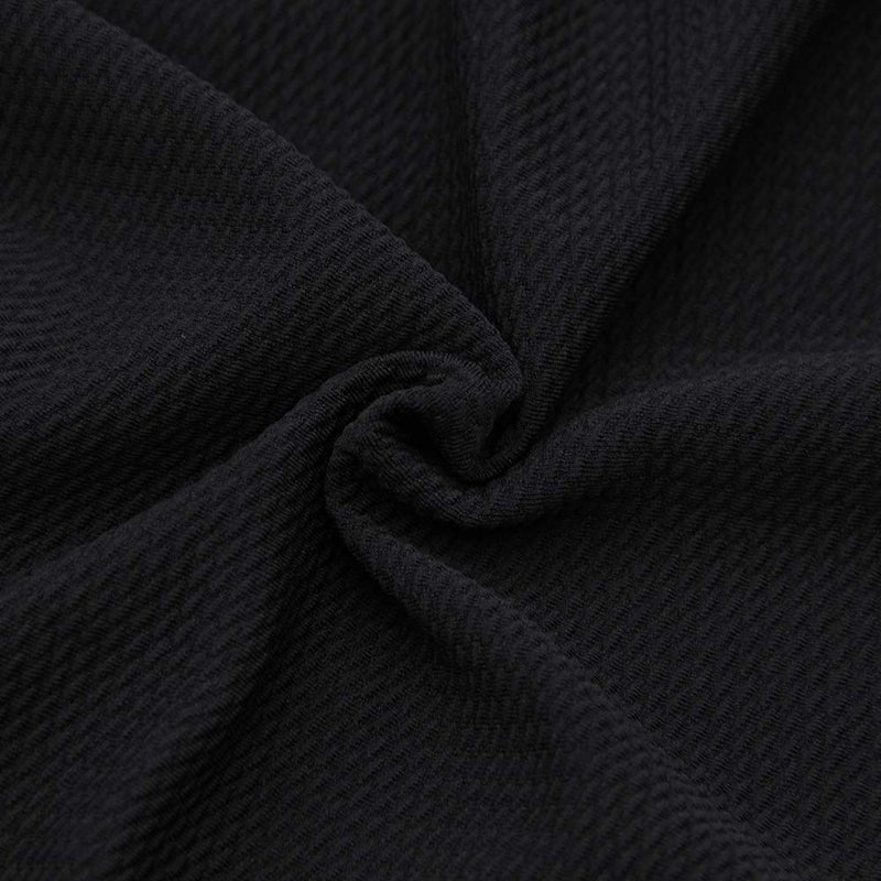 David Angie Solid Color Bullet Textured Liverpool Fabric 4 Way Stretch Spandex Knit Fabric by The Yard for Head Wrap Accessories (Black) - Image 4