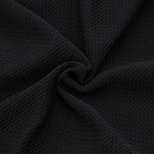 David Angie Solid Color Bullet Textured Liverpool Fabric 4 Way Stretch Spandex Knit Fabric by The Yard for Head Wrap Accessories (Black) - Image 1