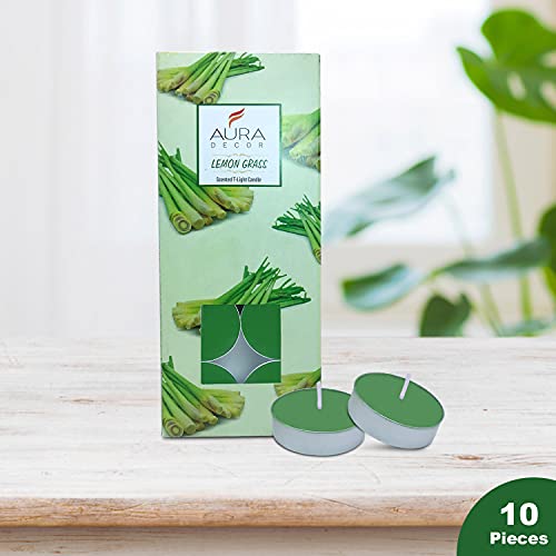 AURA DECOR AuraDecor Pack of 20 Fragrance Tealight Candles || Spa Candles || 3 Hours Burning Time (Rose & Lemon Grass), Wax - Image 5
