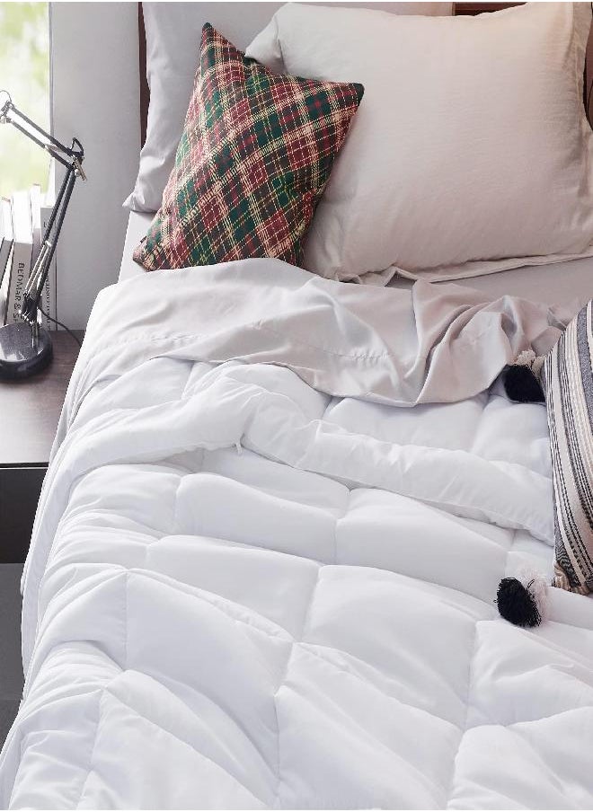 Bedsure Bedsure Twin XL Comforter Duvet Insert Dorm Bedding - White Extra Long Twin Comforter, Quilted All Season Duvet with Corner Tabs  - Image 3