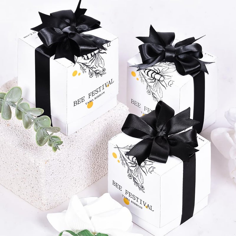 YAMA Black Double Face Satin Ribbon 5/8" 25 Yards Black Ribbon for Gift Package Wrapping,Floral Design,Hair Bow Clip Making,Crafting,Sewing,Wedding Decor - Image 5