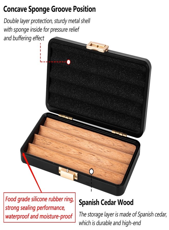 Goshentech unique travel case, tough metal alloy outer box, still air/water tight .Capacity 4pcs (Silver) - Image 2