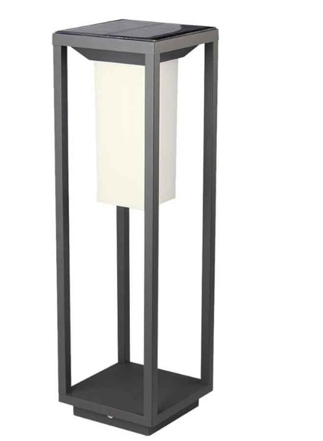 المفتاحة مصباح حديقة خارجي حديث يعمل بالطاقة الشمسية LED - إضاءة مقاومة للماء للممرات والمناظر الطبيعية بإطار معدني، إضاءة بيضاء دافئة، إضاءة موفرة للطاقة للفناء والشرفة والممر والمسار - Image 1