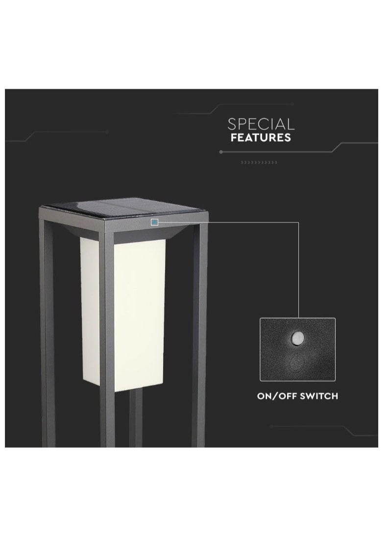 المفتاحة مصباح حديقة خارجي حديث يعمل بالطاقة الشمسية LED - إضاءة مقاومة للماء للممرات والمناظر الطبيعية بإطار معدني، إضاءة بيضاء دافئة، إضاءة موفرة للطاقة للفناء والشرفة والممر والمسار - Image 2