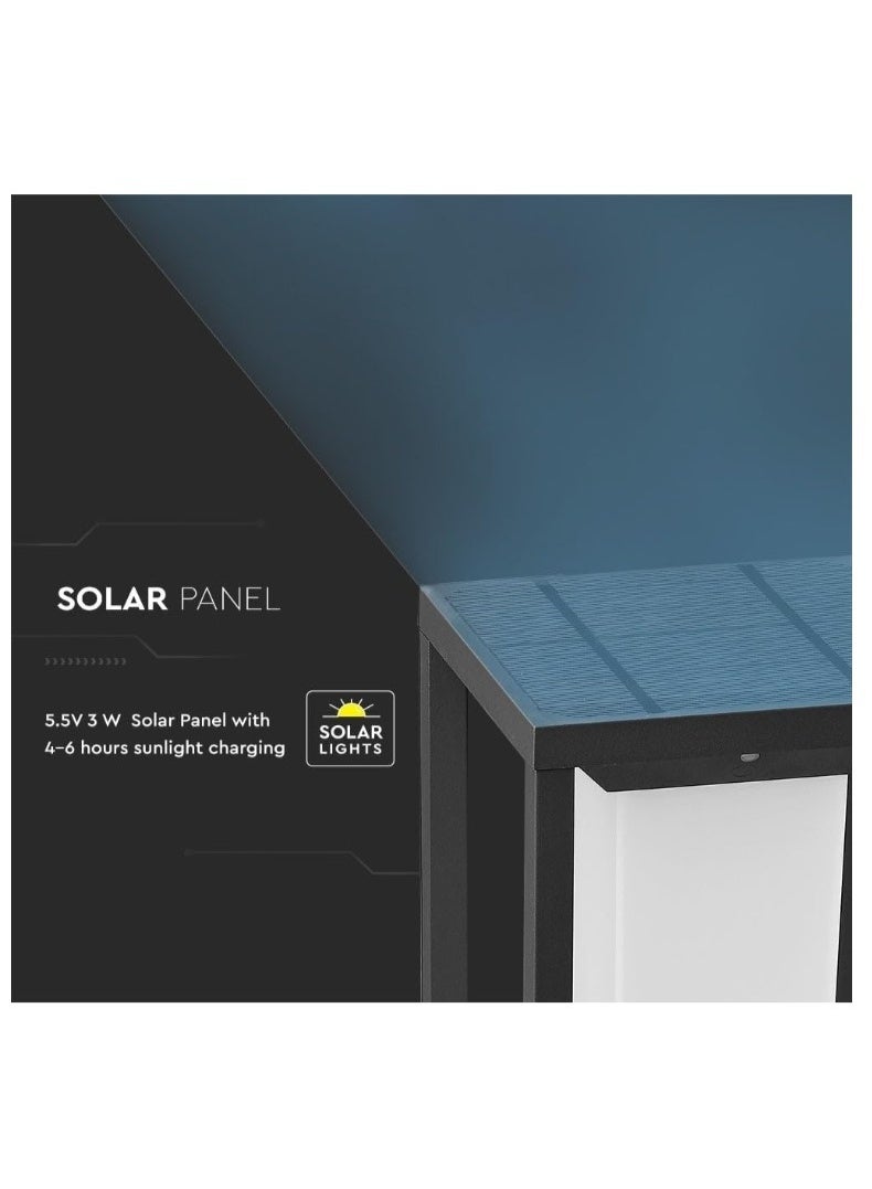 المفتاحة مصباح حديقة خارجي حديث يعمل بالطاقة الشمسية LED - إضاءة مقاومة للماء للممرات والمناظر الطبيعية بإطار معدني، إضاءة بيضاء دافئة، إضاءة موفرة للطاقة للفناء والشرفة والممر والمسار - Image 4