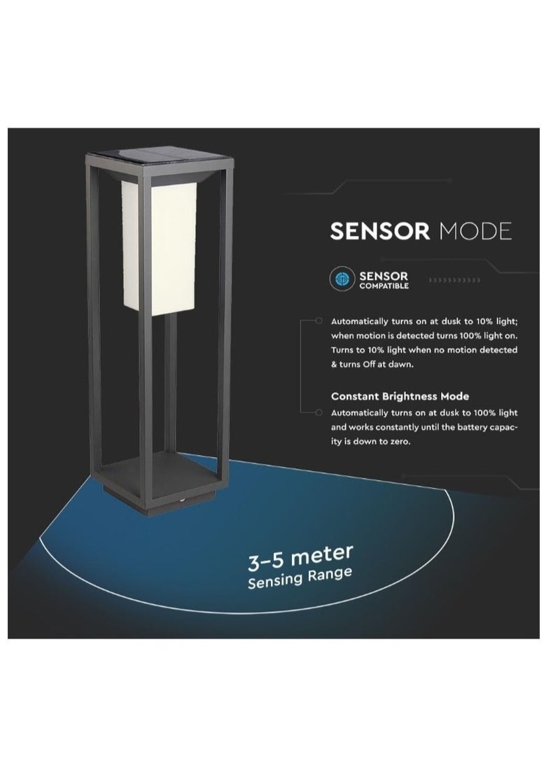 المفتاحة مصباح حديقة خارجي حديث يعمل بالطاقة الشمسية LED - إضاءة مقاومة للماء للممرات والمناظر الطبيعية بإطار معدني، إضاءة بيضاء دافئة، إضاءة موفرة للطاقة للفناء والشرفة والممر والمسار - Image 5