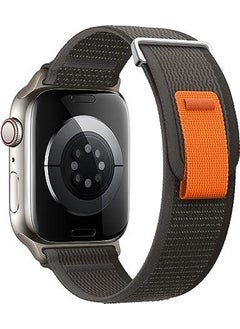 Cosmostech Smart Watch Compatible for Watch 42MM 44MM 45MM 49MM 1/2/3/4/5/6/se/7/8/ultra Mesh Band and Strap Dark Gray(Orange)  - Image 1
