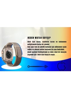 Cosmostech Smart Watch Compatible for Watch 42MM 44MM 45MM 49MM 1/2/3/4/5/6/se/7/8/ultra Mesh Band and Strap Dark Gray(Orange)  - Image 5