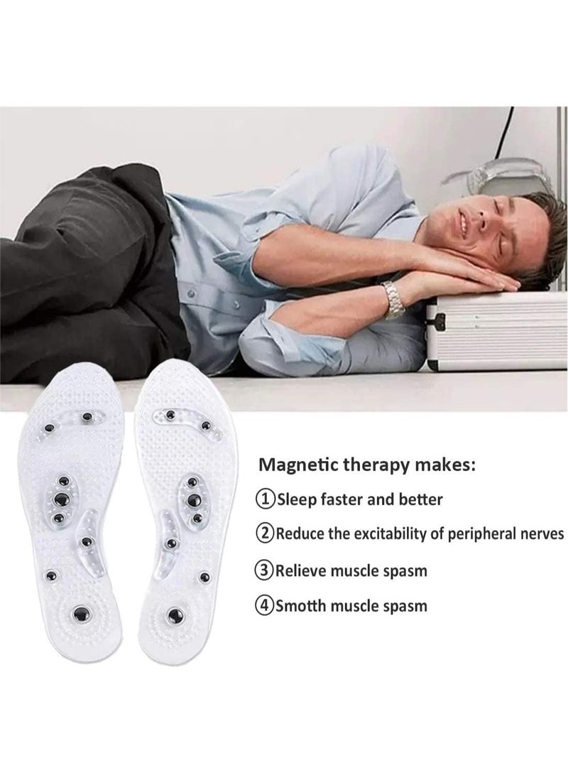 Soofam Magnetic Acupressure Insoles, 1 Pair Thin Soles with Magnetic Pressure Points Cuttable Foot Massage Inserts, Foot Therapy Reflexology Pain Relief Shoe Insoles for Men & Women (S) - Image 4