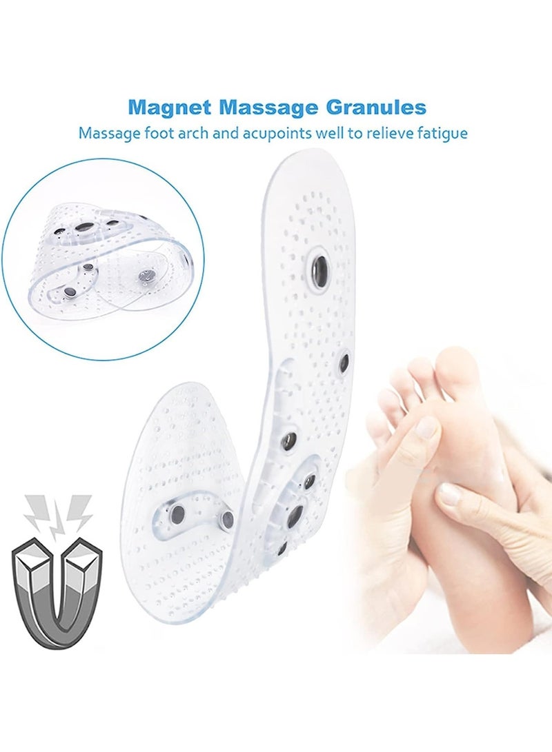 Soofam Magnetic Acupressure Insoles, 1 Pair Thin Soles with Magnetic Pressure Points Cuttable Foot Massage Inserts, Foot Therapy Reflexology Pain Relief Shoe Insoles for Men & Women (S) - Image 2