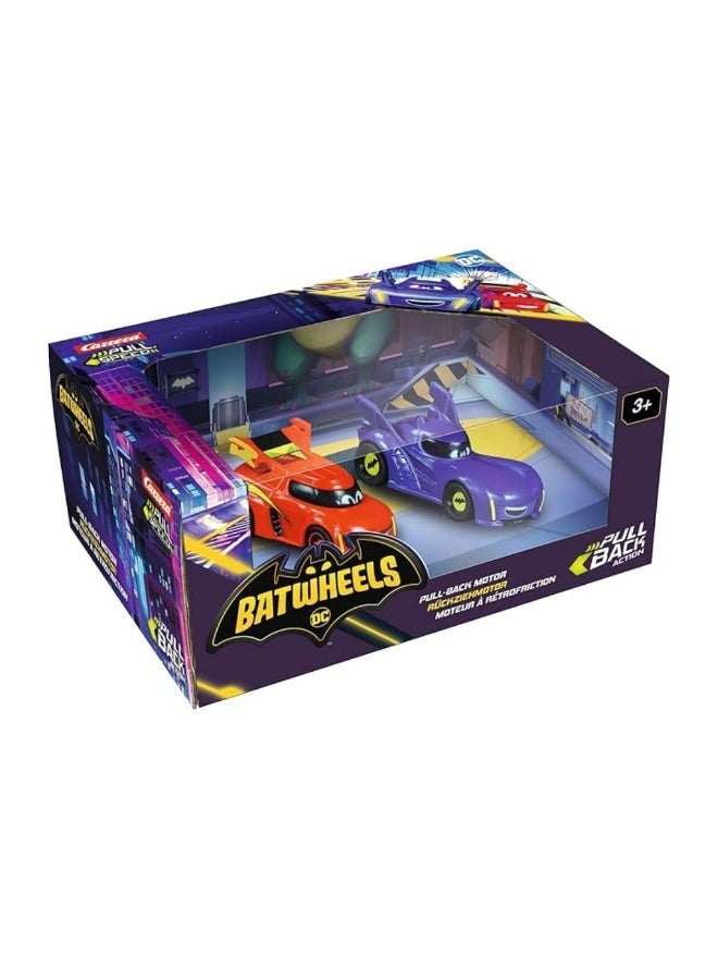 Carrera Pull & Speed Batwheels Twin Pack, Bam vs Redbird I 1:43 Scale I For Ages 3+ - Image 1