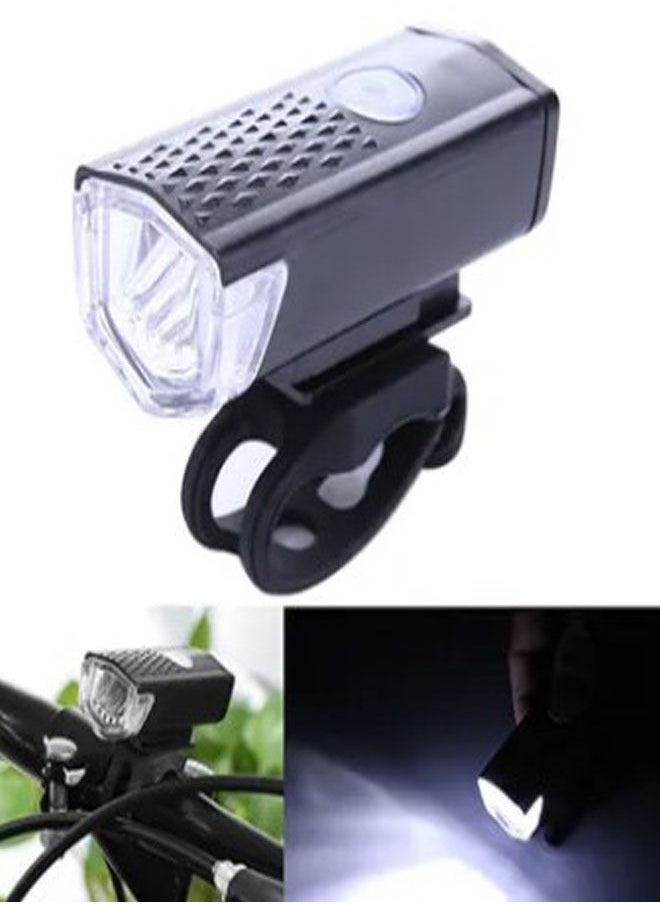 ZCM-HAPPY 4-Piece USB Rechargeable Front and Tail Lights Safety Riding Lights  - Image 2