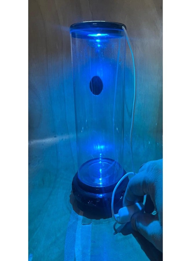 KSH STORE ® 360° Round Betta Fishtank Transparent Small Desktop Aquarium for Home and Living Room Black,with USB7 Colour LED Light Easy to Clean and Maintain | Mini Portable Fishtank(1Liter Capacity) - Image 5