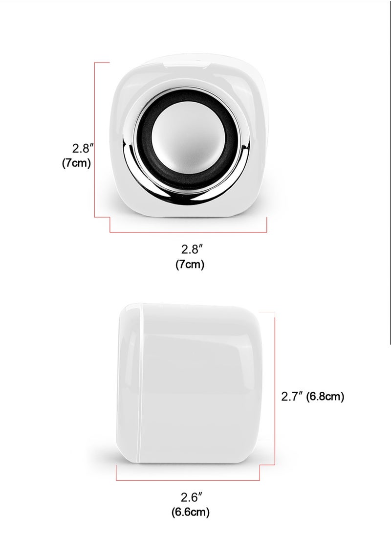Computer Speakers, 6W PC Powered Speakers USB Speaker Monitor Speakers for Desktop Computer/PC/Laptop Gaming Speaker