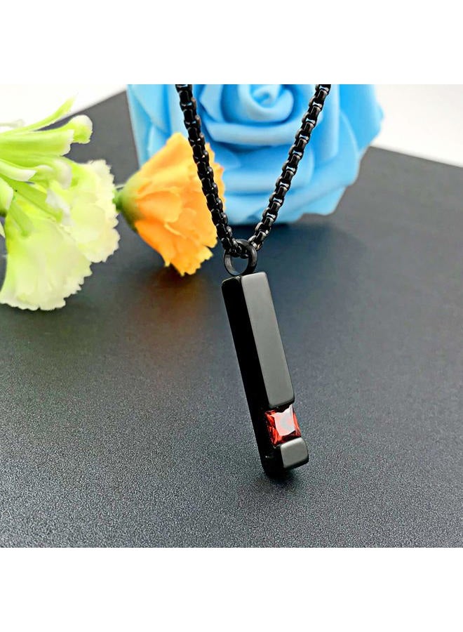 YOUFENG Urn Necklaces for Ashes Birthstone Cube Urns for Human Ashes Memorial Cremation Urn Locket Keepsake Ashes Jewelry, 1.26 inch * 0.24 inch, Crystal, Cubic Zirconia - Image 3