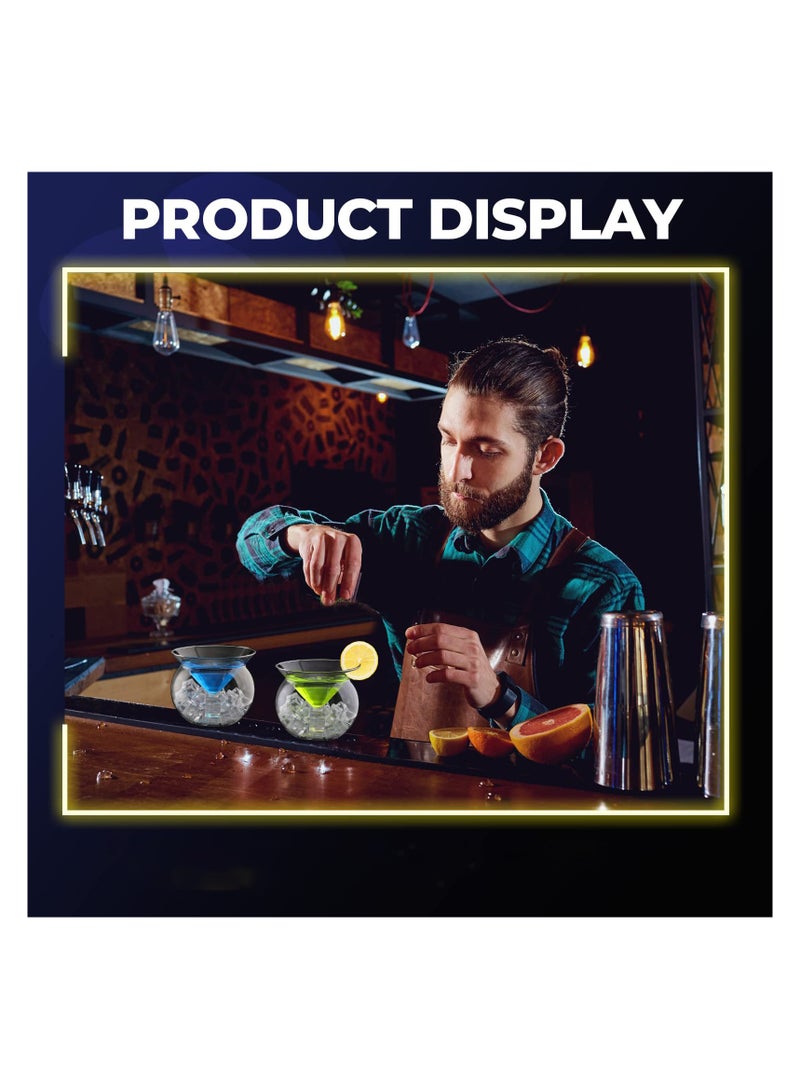 SYOSI Stemless Glass, 4 Set 7 Oz Glasses Set Beautiful Elegant Glass, Ideal Gifts for Housewarming, Wedding, Birthday Celebrations - Image 5