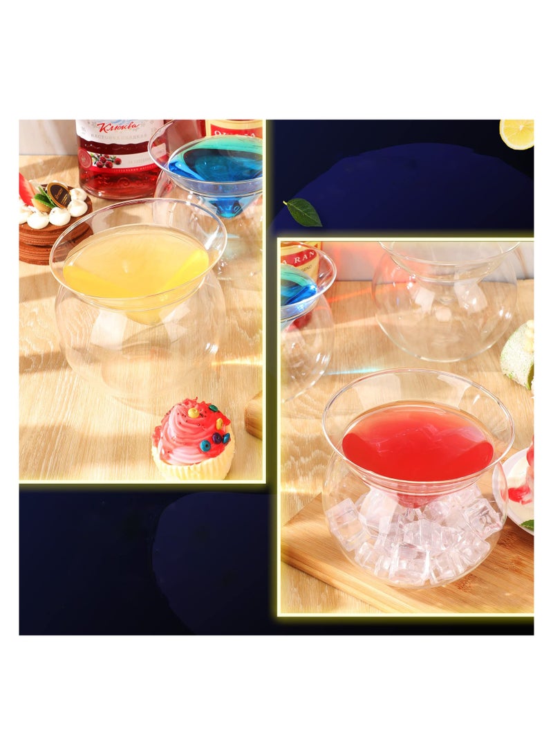 SYOSI Stemless Glass, 4 Set 7 Oz Glasses Set Beautiful Elegant Glass, Ideal Gifts for Housewarming, Wedding, Birthday Celebrations - Image 4