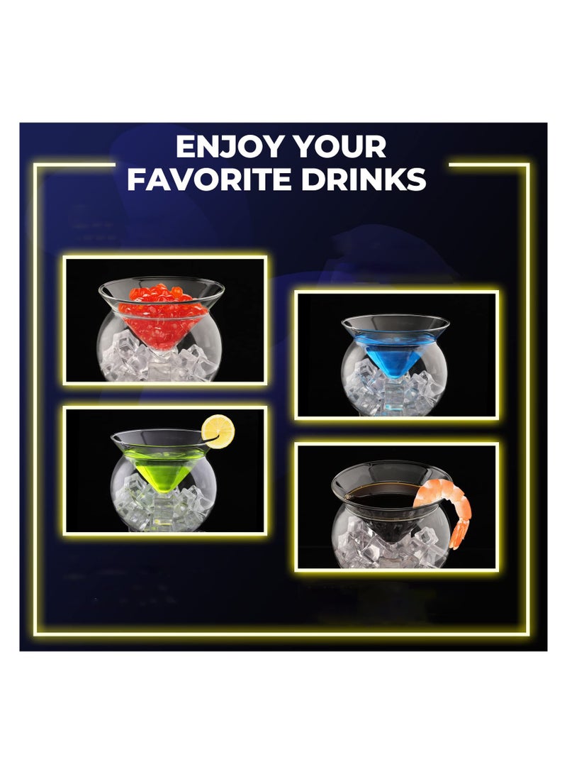 SYOSI Stemless Glass, 4 Set 7 Oz Glasses Set Beautiful Elegant Glass, Ideal Gifts for Housewarming, Wedding, Birthday Celebrations - Image 3