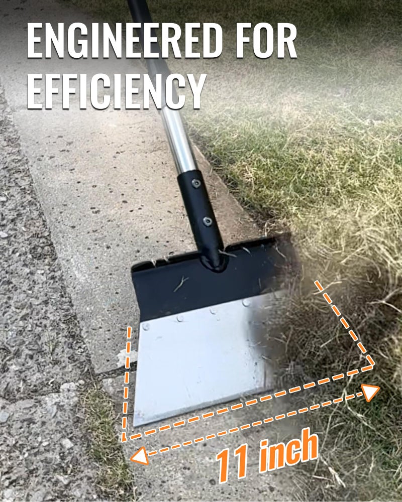 BlumeTrec Garden Flat Shovel, Heavy Duty Multifunctional Cleaning Shovel with 60" Adjustable Long Handle, Metal Floor Scraper Tool for Weeding, Scraping, Ice & Snow Removal, Driveway, Sidewalk, Garden, Outdoor - Image 5