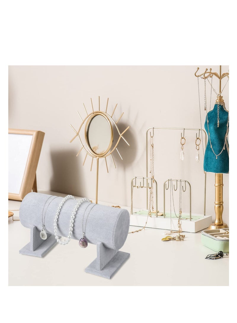 2 Pcs Velvet Headband Holder, Hairband Display Stand Headpieces Organizer Headband Jewelry Organizer Headband Holder Organizer Jewelry Storage Organizer Hair Jewelry Display Accessory (Grey) - Image 5