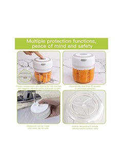 RUMANLE Mini Garlic Chopper, Rumanle Garlic Mincer Electric Chopper, Onion Chopper Portable Mini Chopper, Mini Chopper Food Processor for Garlic/Onions/Vegetables/Nut/Salad/Pepper (250ML)  - Image 3