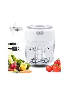 RUMANLE Mini Garlic Chopper, Rumanle Garlic Mincer Electric Chopper, Onion Chopper Portable Mini Chopper, Mini Chopper Food Processor for Garlic/Onions/Vegetables/Nut/Salad/Pepper (250ML)  - Image 2
