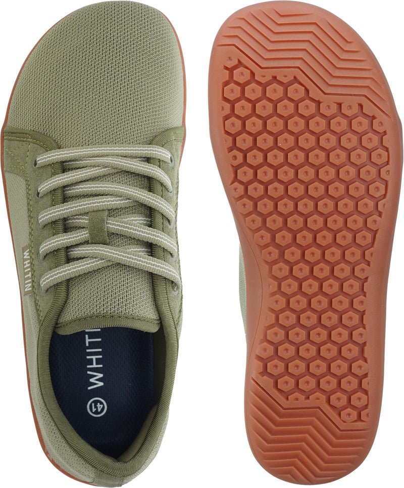 WHITIN Men's Extra Wide Fashion Barefoot Sneakers Zero Drop Sole W81 Size 11W Minimus Weightlifting Minimalist Tennis Shoes Walking Green Gum 44 - Image 4