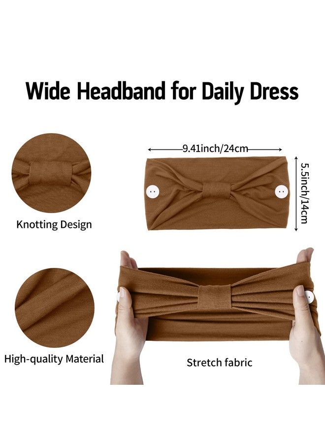 Huachi Button For Mask Women Nurses Headband No Slip Elastic Ear Protection Men Doctors Hairband Knotted Sport Sweatband Head Bands For Protect Ear - Image 4