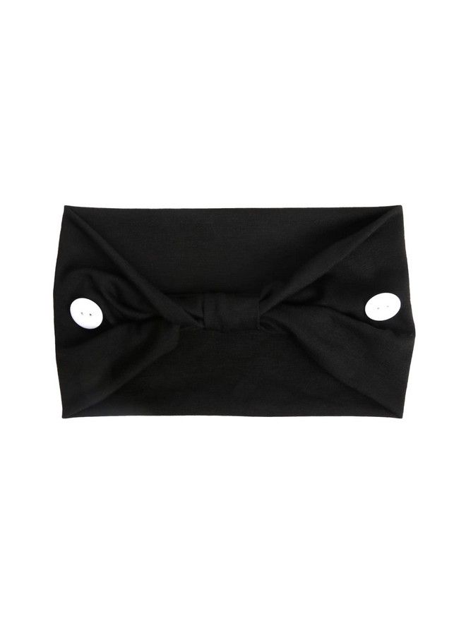 Huachi Button For Mask Women Nurses Headband No Slip Elastic Ear Protection Men Doctors Hairband Knotted Sport Sweatband Head Bands For Protect Ear - Image 3